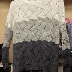 Bibi Gray Gradient Sweater